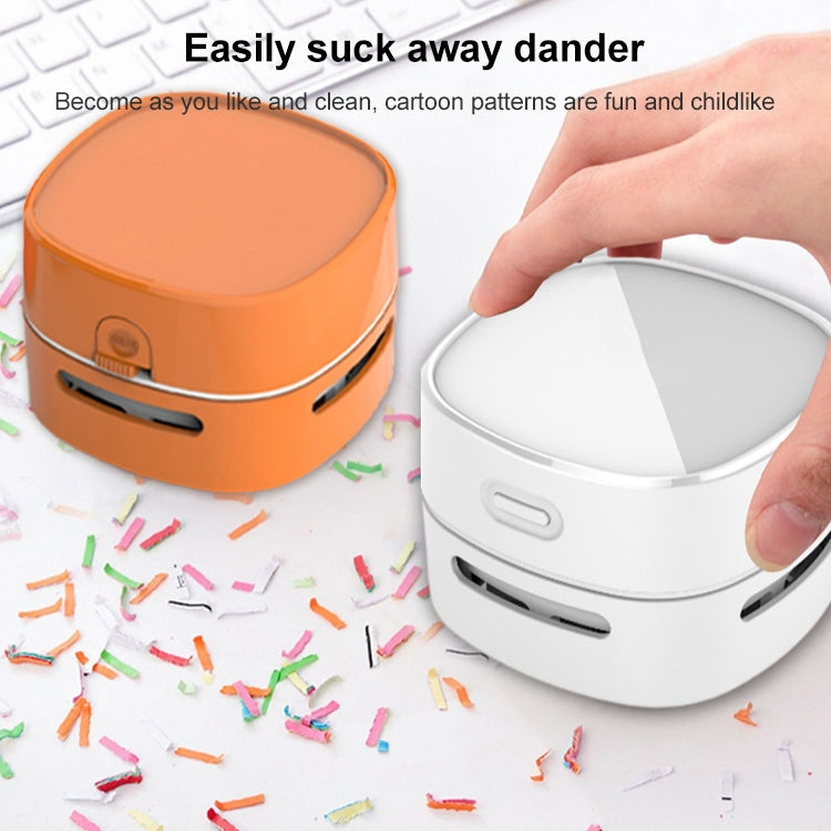 3W Hardcover Battery Style Portable Handheld Wireless Mini Desktop Vacuum Cleaner(Orange) - Mini Vacuum Cleaner by buy2fix | Online Shopping UK | buy2fix