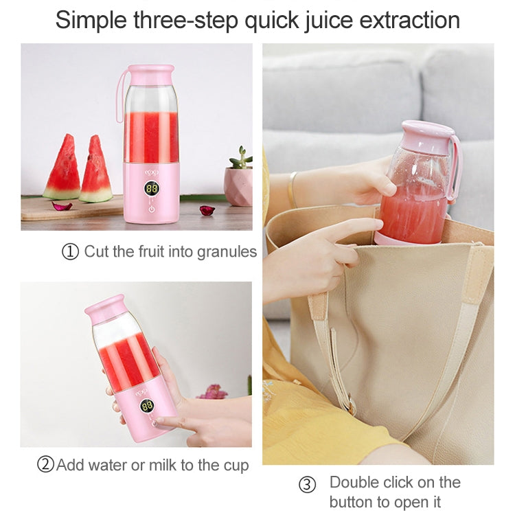 Vitamer USB Mini Portable Juicer Juice Blender Lemon Fruit Squeezers Reamers Bottle (Pink) - Home & Garden by buy2fix | Online Shopping UK | buy2fix