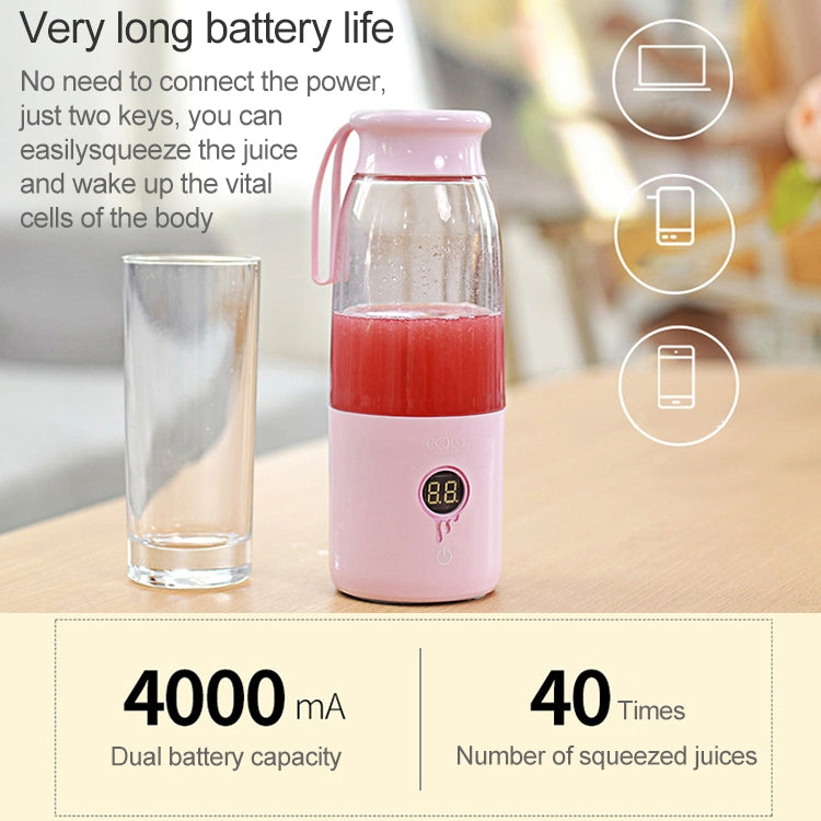 Vitamer USB Mini Portable Juicer Juice Blender Lemon Fruit Squeezers Reamers Bottle (Pink) - Home & Garden by buy2fix | Online Shopping UK | buy2fix