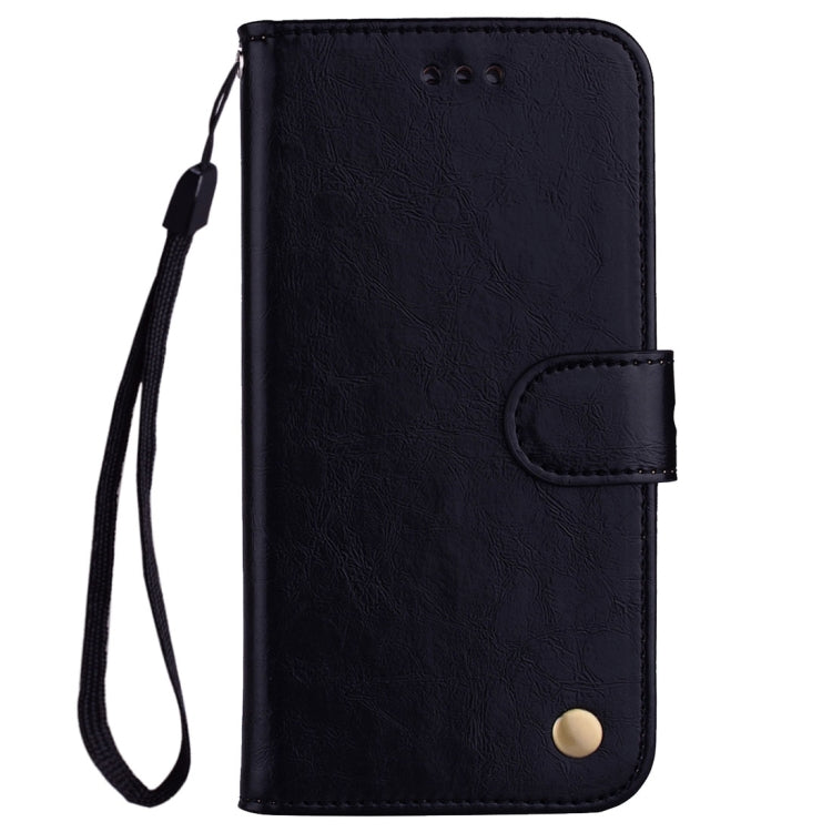 Business Style Oil Wax Texture Horizontal Flip Leather Case for Huawei Honor 7A (with fingerprint hole), with Holder & Card Slots & Wallet(Black) - Honor Cases by buy2fix | Online Shopping UK | buy2fix