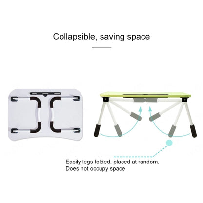 Foldable Non-slip Laptop Desk Table Stand with Card Slot (Green) - Laptop Stand by buy2fix | Online Shopping UK | buy2fix