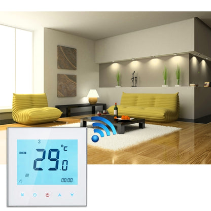 BHT-1000-GA-WIFI 3A Load Water Heating Type Touch LCD Digital WiFi Heating Room Thermostat, Display Clock / Temperature / Periods / Time / Week / Heat etc.(White) - Indoor Thermometer by buy2fix | Online Shopping UK | buy2fix