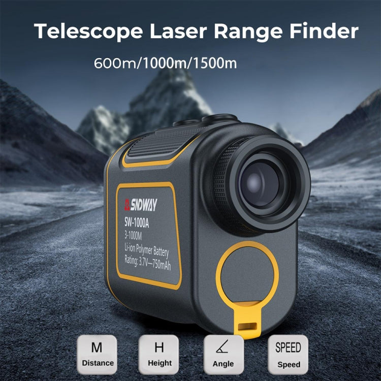 SNDWAY SW1500A Handheld Outdoor Waterproof Telescope Range Finder Distance Measurer, 1500m - Laser Rangefinder by SNDWAY | Online Shopping UK | buy2fix