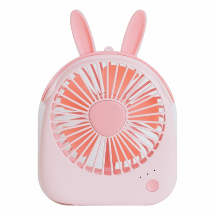 WT-F14 1200 mAh Rabbit Shape Mini Portable Fan with 3 Speed Control(Pink) - Consumer Electronics by buy2fix | Online Shopping UK | buy2fix