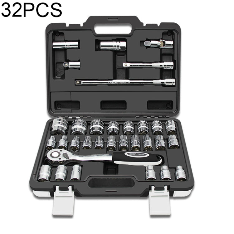32 PCS  Ratchet Wrench Set Car Repair Combination Hardware Toolbox - Home & Garden by buy2fix | Online Shopping UK | buy2fix