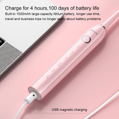 WK WT-C11 IPX7 Smart Sonic Electric Toothbrush (Pink) - Toothbrushes by WK | Online Shopping UK | buy2fix