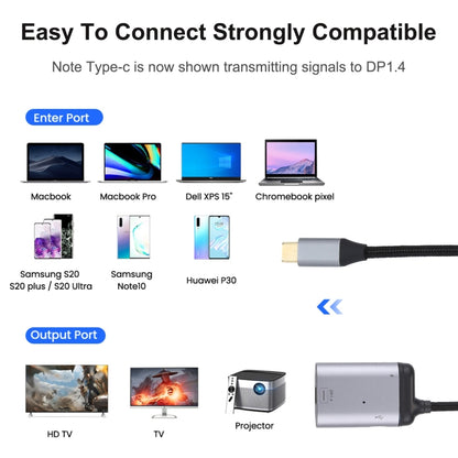 4K USB-C / Type-C to Mini DisplayPort 1.4 + PD Data Sync Adapter Cable - Computer & Networking by buy2fix | Online Shopping UK | buy2fix