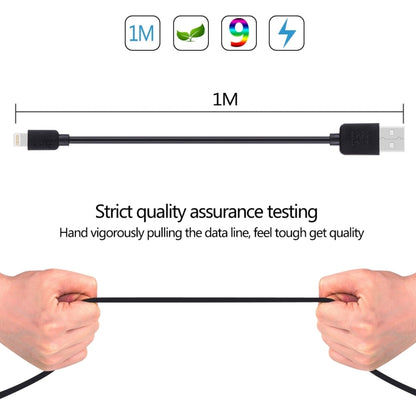 5 PCS HAWEEL 1m High Speed 8 pin to USB Sync and Charging Cable Kit for iPhone, iPad(Black) - Normal Style Cable by buy2fix | Online Shopping UK | buy2fix