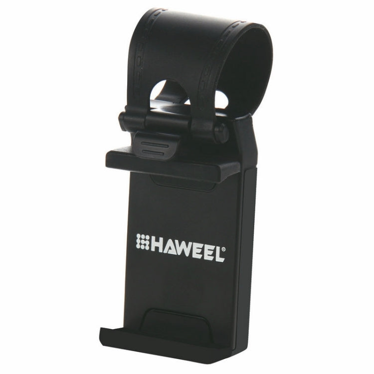 [HK Warehouse] HAWEEL Universal Car Steering Wheel Phone Mount Holder(Black) - Car Holders by HAWEEL | Online Shopping UK | buy2fix