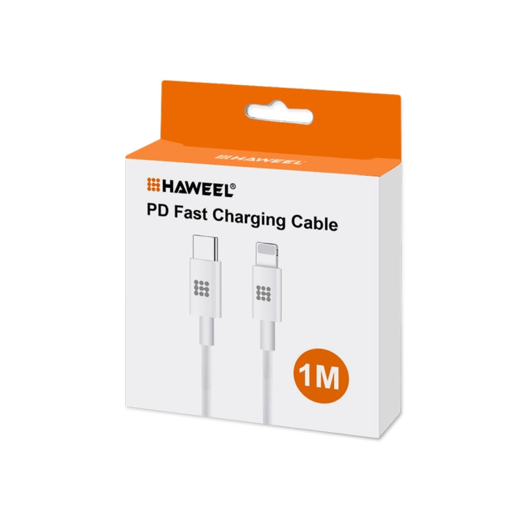 HAWEEL 25W 3A USB-C / Type-C to 8 Pin PD Fast Charging Cable for iPhone, iPad, Cable Length:1m - Normal Style Cable by buy2fix | Online Shopping UK | buy2fix