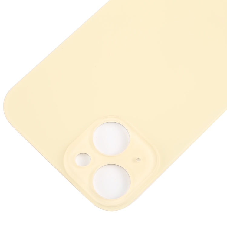 For iPhone 15 Glass Battery Back Cover(Yellow) -  by buy2fix | Online Shopping UK | buy2fix