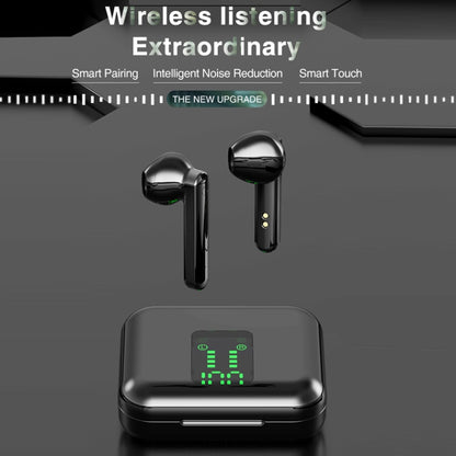 P100pro TWS Bluetooth 5.0 Touch Wireless Bluetooth Earphone with Charging Box & LED Smart Digital Display, Support Siri & Call(White) - TWS Earphone by buy2fix | Online Shopping UK | buy2fix