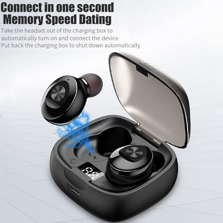 XG-8 TWS Digital Display Touch Bluetooth Earphone with Magnetic Charging Box(Black) - TWS Earphone by buy2fix | Online Shopping UK | buy2fix