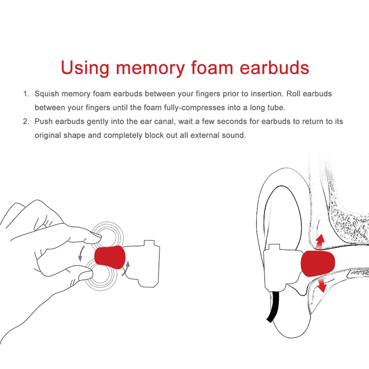 TRN Earphone Silicone Memory Foam Earplug(Blue) - Apple Accessories by TRN | Online Shopping UK | buy2fix