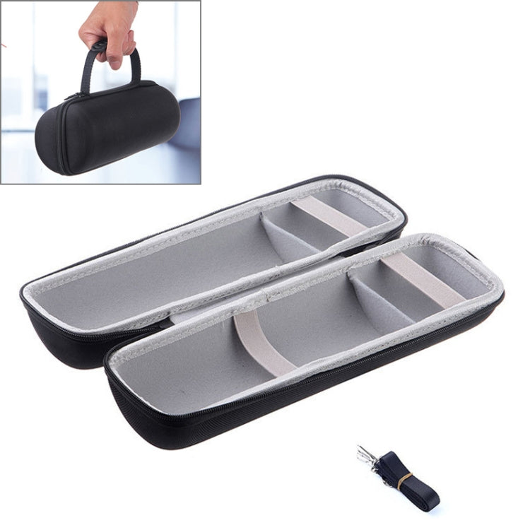 2 in 1 Hard PU Carry Zipper Storage Box Bag + Soft Silicone Cover for JBL Charge 3 Bluetooth Speaker with Shoulder Strap(Grey) - Protective Case by buy2fix | Online Shopping UK | buy2fix