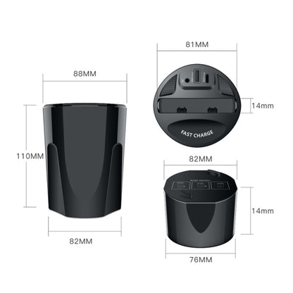 X9 Car QI Standard Charging Cup Wireless Fast Charger - In Car by buy2fix | Online Shopping UK | buy2fix