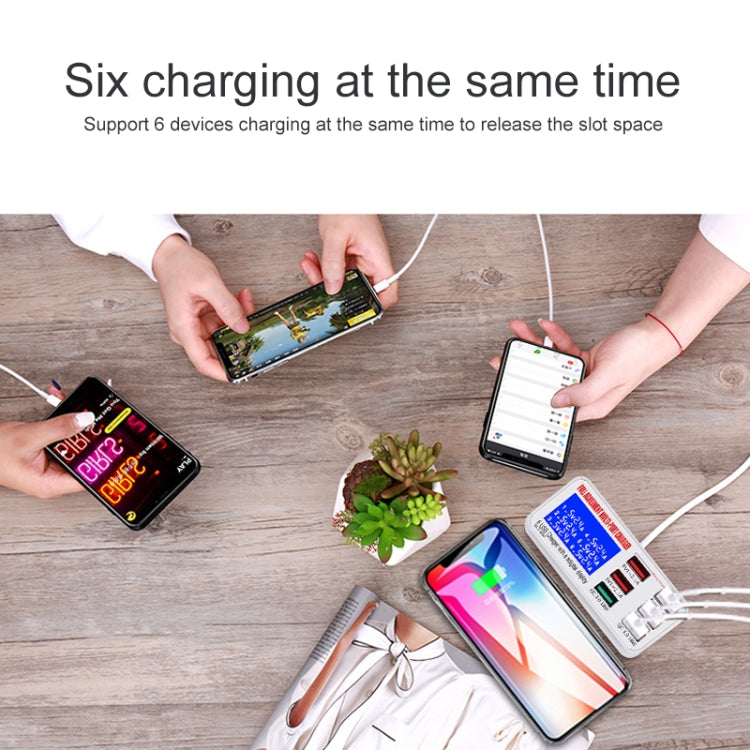 WLX-896+ 6 In 1 Multi-function Smart Digital Display USB Charger(US Plug) - Multifunction Charger by buy2fix | Online Shopping UK | buy2fix