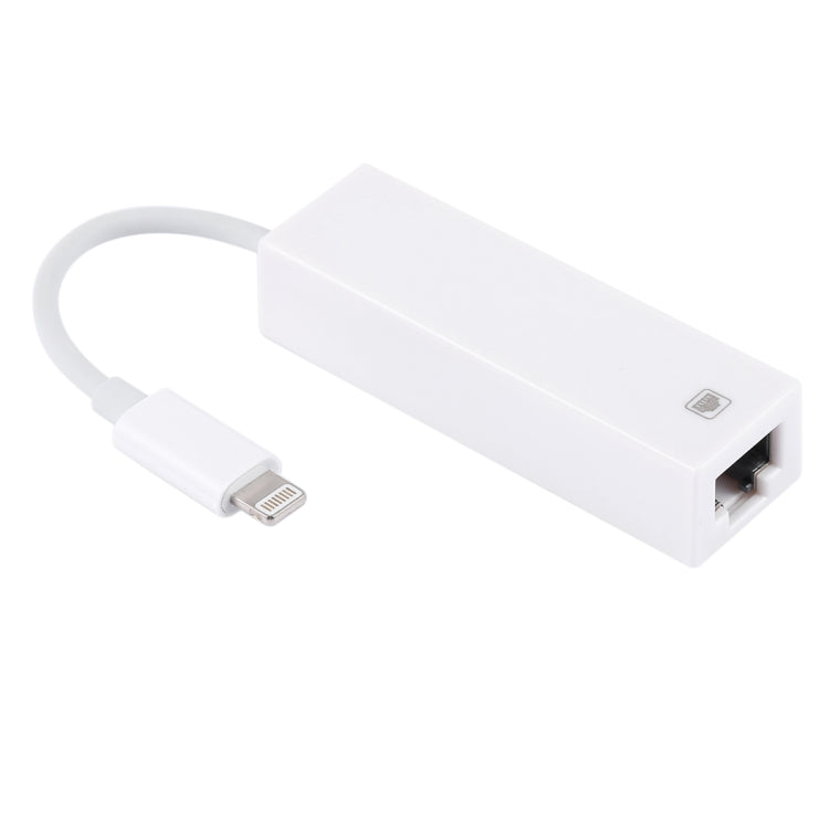 NK107A1 8 Pin to RJ45 Ethernet LAN Network Adapter Cable for iPhone / iPad Series, Total Length: 16cm(White) - Converter & Adapter by buy2fix | Online Shopping UK | buy2fix