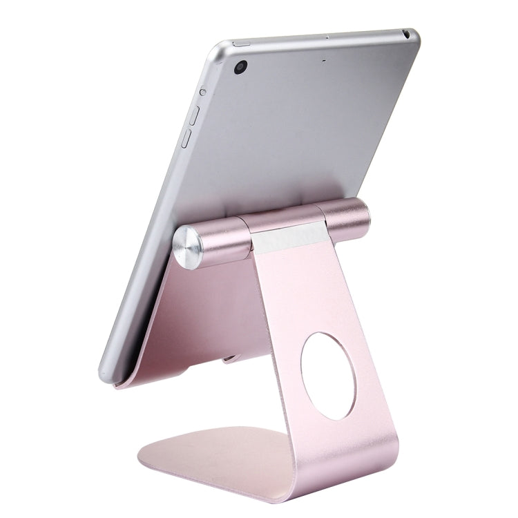 Exquisite Folding Adjustable Pivot Aluminium Alloy Desktop Holder Stand DOCK Cradle(Rose Gold) - Desktop Holder by buy2fix | Online Shopping UK | buy2fix