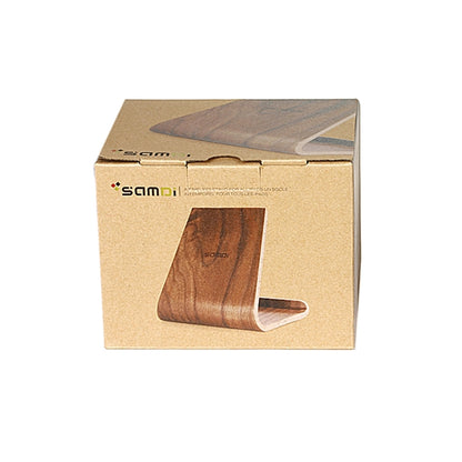 SamDi Artistic Wood Grain Walnut Desktop Holder Stand DOCK Cradle, For Xiaomi, iPhone, Samsung, HTC, LG, iPad and other Tablets(Brown) - Desktop Holder by buy2fix | Online Shopping UK | buy2fix