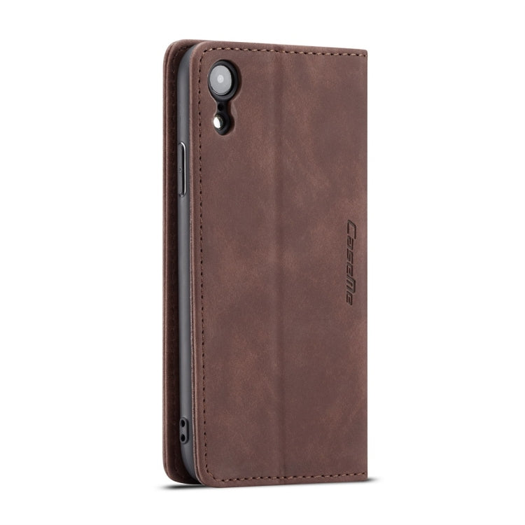 For iPhone XR CaseMe-013 Multifunctional Retro Frosted Horizontal Flip Leather Case with Card Slot & Holder & Wallet(Coffee) - More iPhone Cases by CaseMe | Online Shopping UK | buy2fix