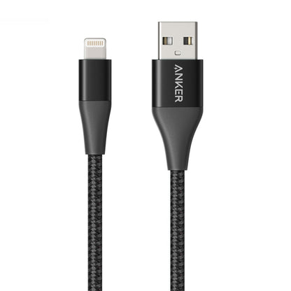 ANKER A8452 Powerline+ II USB to 8 Pin Apple MFI Certificated Nylon Pullable Carts Charging Data Cable, Length: 0.9m(Black) - MFI Cable by ANKER | Online Shopping UK | buy2fix