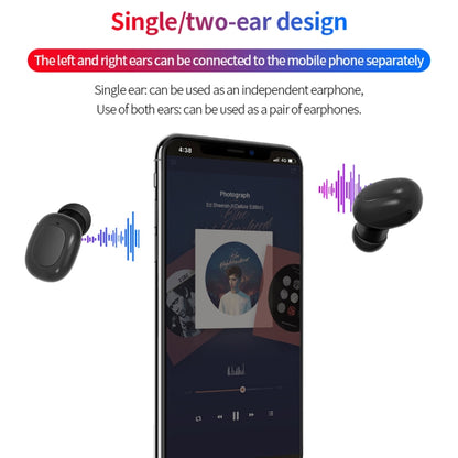 A10 TWS Space Capsule Shape Wireless Bluetooth Earphone with Magnetic Charging Box & Lanyard, Support HD Call & Automatic Pairing Bluetooth(Black) - TWS Earphone by buy2fix | Online Shopping UK | buy2fix