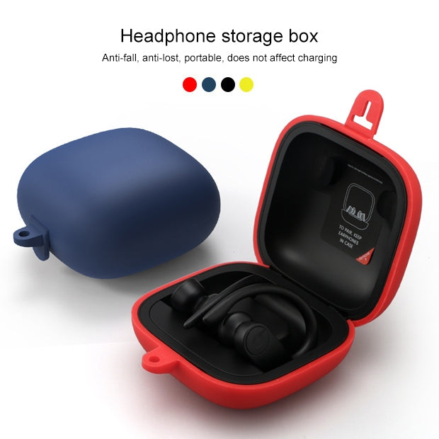 Solid Color Silicone Wireless Bluetooth Earphone Protective Case for Beats Powerbeats Pro(Dark Blue) - Other Case by buy2fix | Online Shopping UK | buy2fix
