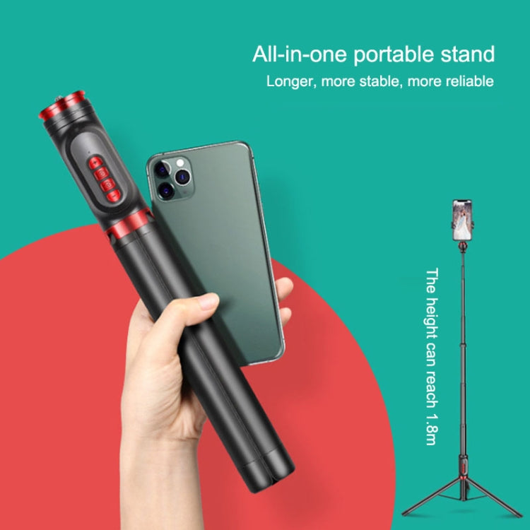 Aluminum Alloy Mobile Phone Bluetooth Selfie Stick Live Floor Tripod Bracket, Height: 1.8m - Consumer Electronics by buy2fix | Online Shopping UK | buy2fix