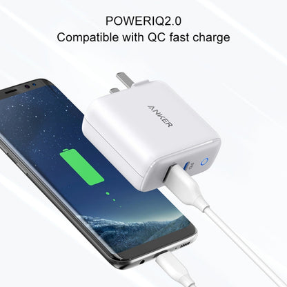 ANKER A2626 33W PowerPort PD USB-C / Type-C Interface + PowerIQ 2.0 USB-A Interface Wall Charger, US Plug(White) - Apple Accessories by ANKER | Online Shopping UK | buy2fix