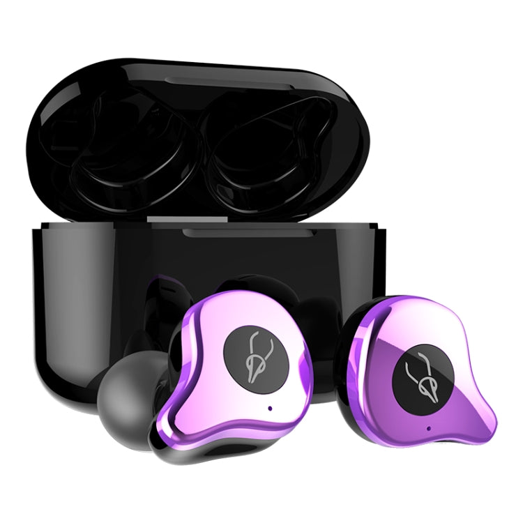 Sabbat E12 Portable In-ear Bluetooth V5.0 Earphone with Wireless Charging Box, Wireless Charging Model, For iPhone, Galaxy, Huawei, Xiaomi, HTC and Other Smartphones(Purple) - Bluetooth Earphone by Sabbat | Online Shopping UK | buy2fix