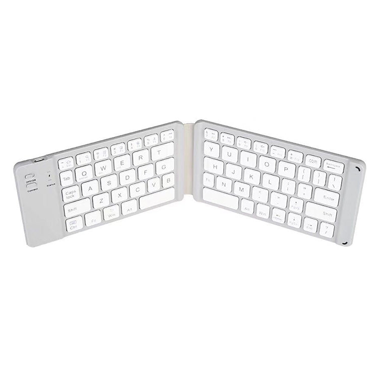 B05 USB Charging Portable Mini Folding Bluetooth Wireless Keyboard (White) - Mini Keyboard by buy2fix | Online Shopping UK | buy2fix