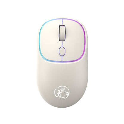 iMICE W-618 Rechargeable 4 Buttons 1600 DPI 2.4GHz Silent Wireless Mouse for Computer PC Laptop (Milk Tea) - Wireless Mice by iMICE | Online Shopping UK | buy2fix