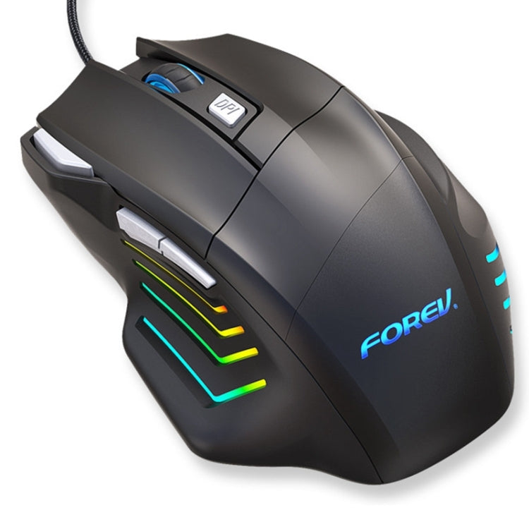 FOREV FV-X7 3200dpi Wired Mechanical Gaming RGB Lighted Mouse (Black) - Wired Mice by buy2fix | Online Shopping UK | buy2fix