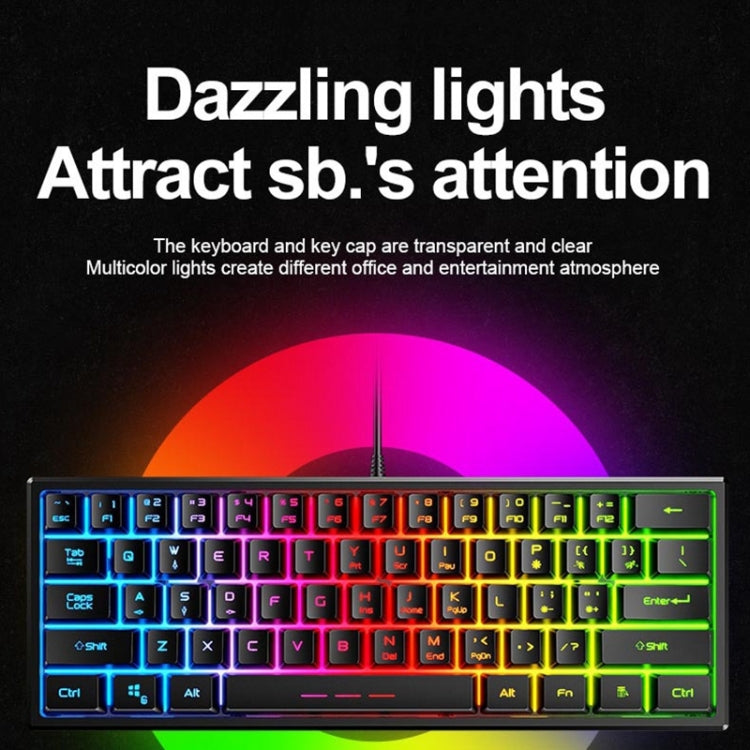 FOREV FV61 Wired Mechanical Gaming Illuminated Keyboard - Wired Keyboard by buy2fix | Online Shopping UK | buy2fix