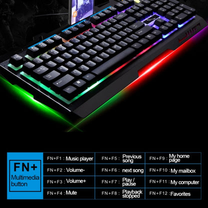 ZGB G700 104 Keys USB Wired Mechanical Feel Glowing Metal Panel Suspension Gaming Keyboard with Phone Holder(Gold) - Wired Keyboard by buy2fix | Online Shopping UK | buy2fix