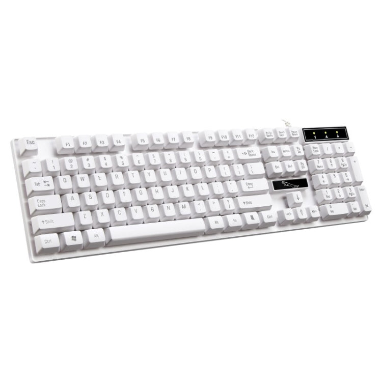 ZGB Q17 104 Keys USB Wired Suspension Gaming Office Keyboard for Laptop, PC(White) - Wired Keyboard by buy2fix | Online Shopping UK | buy2fix