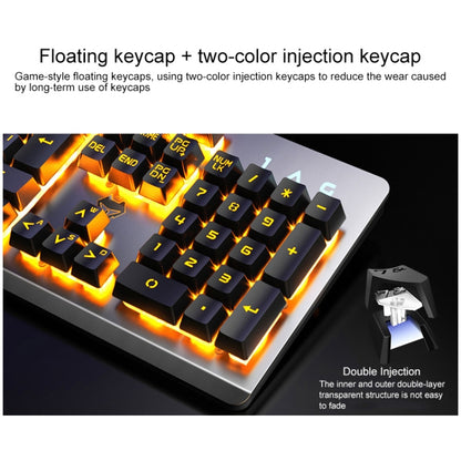 YINDIAO K002 USB Wired Mechanical Feel RGB Backlight Keyboard + Optical Mouse Set(White) - Wired Keyboard by YINDIAO | Online Shopping UK | buy2fix