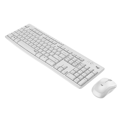 Logitech MK295 USB Wireless Silence Keyboard Mouse Set (White) - Wireless Keyboard by Logitech | Online Shopping UK | buy2fix