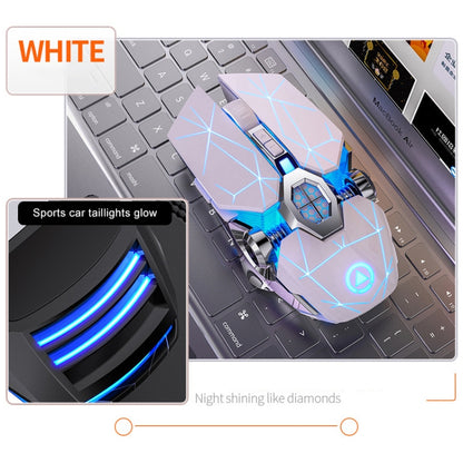 YINDIAO A7 2.4GHz 1600DPI 3-modes Adjustable 7-keys Rechargeable RGB Light Wireless Silent Gaming Mouse (White) - Computer & Networking by YINDIAO | Online Shopping UK | buy2fix