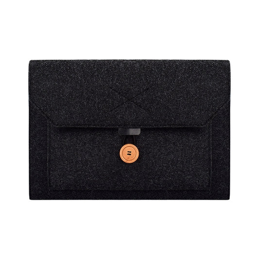 ND06 Multi-purpose Felt Button Laptop Inner Bag for 13.3 inch Laptop(Black) - 13.3 inch by buy2fix | Online Shopping UK | buy2fix