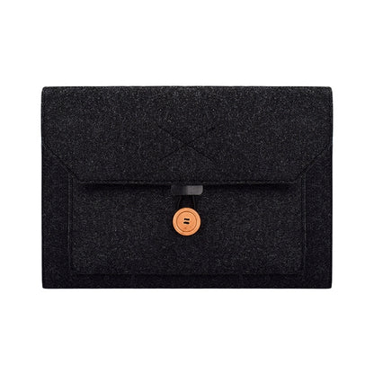 ND06 Multi-purpose Felt Button Laptop Inner Bag for 13.3 inch Laptop(Black) - 13.3 inch by buy2fix | Online Shopping UK | buy2fix