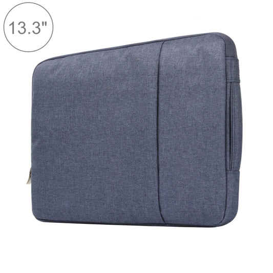 13.3 inch Universal Fashion Soft Laptop Denim Bags Portable Zipper Notebook Laptop Case Pouch for MacBook Air / Pro, Lenovo and other Laptops, Size: 35.5x26.5x2cm (Dark Blue) - 13.3 inch by buy2fix | Online Shopping UK | buy2fix