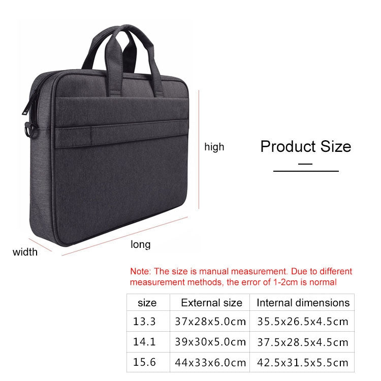 DJ03 Waterproof Anti-scratch Anti-theft One-shoulder Handbag for 15.6 inch Laptops, with Suitcase Belt(Black) - 15.6 - 17 inch by buy2fix | Online Shopping UK | buy2fix