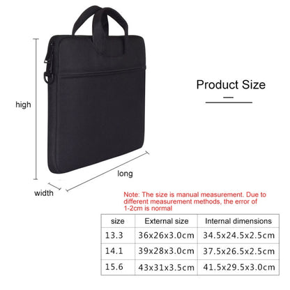 ST01S Waterproof Oxford Cloth Hidden Portable Strap One-shoulder Handbag for 13.3 inch Laptops(Black) - 13.3 inch by buy2fix | Online Shopping UK | buy2fix