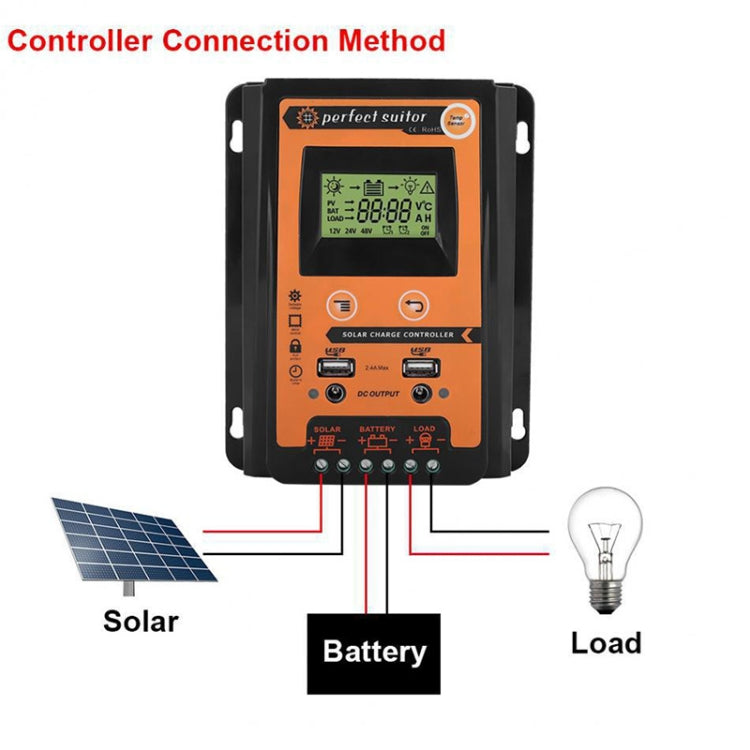 50A 12 / 24V Portable Solar Charging Controller - Consumer Electronics by buy2fix | Online Shopping UK | buy2fix