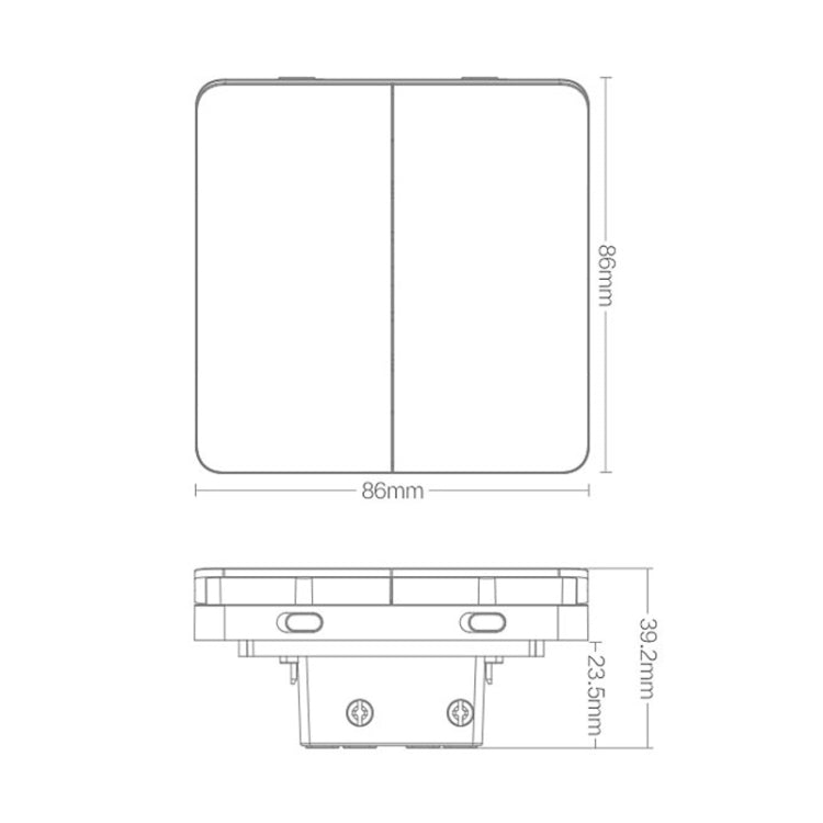 Original Xiaomi Youpin YLKG13YL Yeelight Two Buttons Smart Wall Switch - Consumer Electronics by Xiaomi | Online Shopping UK | buy2fix