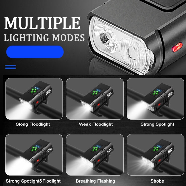 BK02 1000LM Micro USB Rechargeable Bicycle Light - Headlights by buy2fix | Online Shopping UK | buy2fix