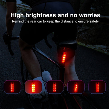 QZ-W007 8 x SMD Rechargeable Monochromatic Bicycle Safety Warning Tail Light(Red Light) - Taillights by buy2fix | Online Shopping UK | buy2fix