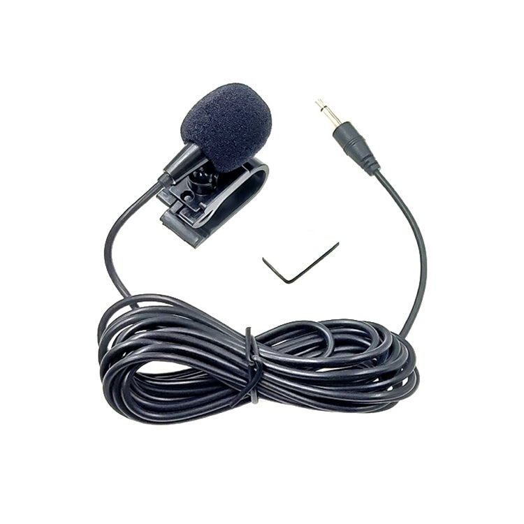 ZJ025MR Stick-on Clip-on Lavalier 3.5mm Jack Mono Microphone for Car GPS / Bluetooth Enabled Audio DVD External Mic, Cable Length: 3m - Consumer Electronics by buy2fix | Online Shopping UK | buy2fix